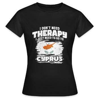 Zypern - Frauen T-Shirt - Schwarz - Vorne - AI Model Female 172 dark (172cm)