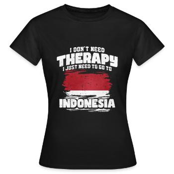 Indonésie - T-shirt Femme - noir - Devant - AI Model Female 172 dark (172cm)
