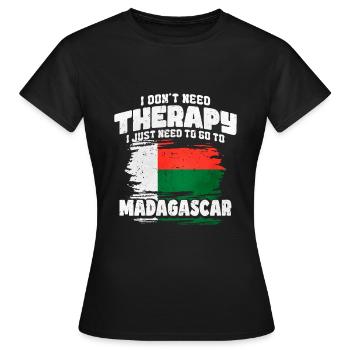 Madagascar - T-shirt Femme - noir - Devant - AI Model Female 172 dark (172cm)