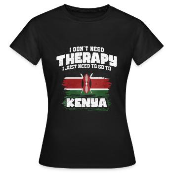 Kenya - T-shirt Femme - noir - Devant - AI Model Female 172 dark (172cm)