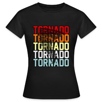 Tornado - Frauen T-Shirt - Schwarz - Vorne - AI Model Female 172 dark (172cm)