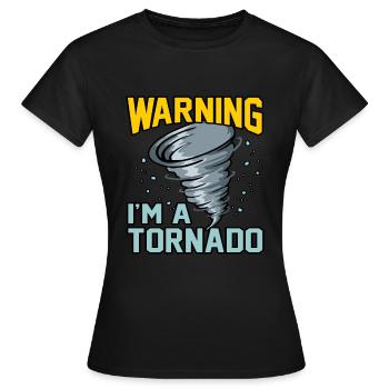 Tornado - Frauen T-Shirt - Schwarz - Vorne - AI Model Female 172 dark (172cm)