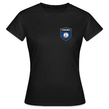 Virginia - Frauen T-Shirt - Schwarz - Vorne - AI Model Female 172 dark (172cm)