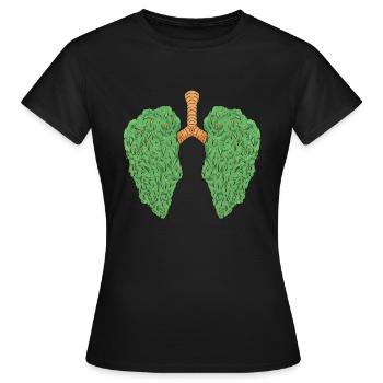 Fente de cannabis - T-shirt Femme - noir - Devant - AI Model Female 172 dark (172cm)
