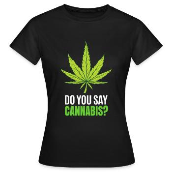 Rauchen Von Cannabisblättern - Frauen T-Shirt - Schwarz - Vorne - AI Model Female 172 dark (172cm)