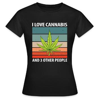 Liebe Hanf - Frauen T-Shirt - Schwarz - Vorne - AI Model Female 172 dark (172cm)