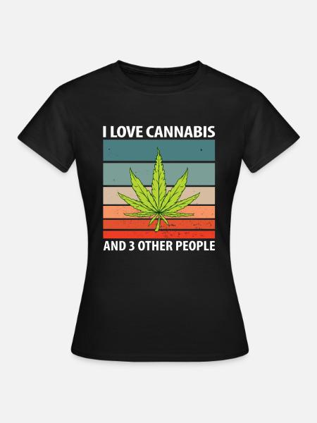 Liebe Hanf - Frauen T-Shirt - Schwarz