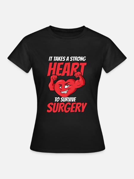 Herz Operation Geschenk - Frauen T-Shirt - Schwarz