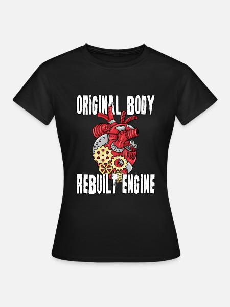 Herz Operation Geschenk - Frauen T-Shirt - Schwarz