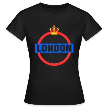 Londres - T-shirt Femme - noir - Devant - AI Model Female 172 dark (172cm)
