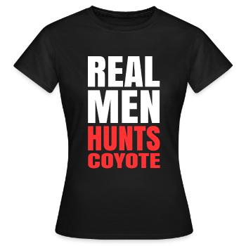 Coyote Hunting Coyote Jagen Geschenk - Frauen T-Shirt - Schwarz - Vorne - AI Model Female 172 dark (172cm)