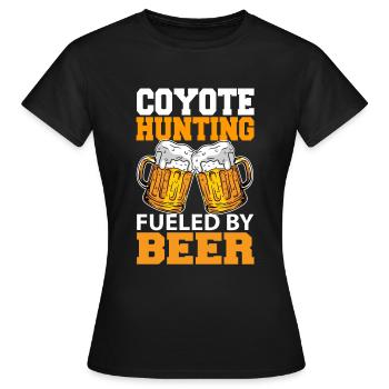 Coyote Hunting Coyote Jagen Geschenk - Frauen T-Shirt - Schwarz - Vorne - AI Model Female 172 dark (172cm)
