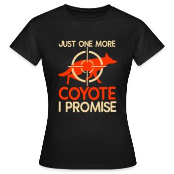 Coyote Hunting Coyote Jagen Geschenk - Frauen T-Shirt - Schwarz - Vorne - AI Model Female 172 dark (172cm)