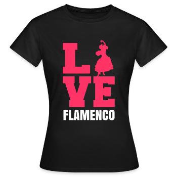 Flamenco - T-shirt Femme - noir - Devant - AI Model Female 172 dark (172cm)