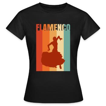 Flamenco - T-shirt Femme - noir - Devant - AI Model Female 172 dark (172cm)