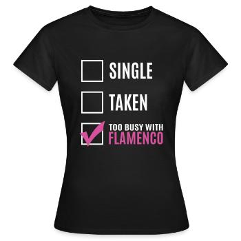 Flamenco - T-shirt Femme - noir - Devant - AI Model Female 172 dark (172cm)