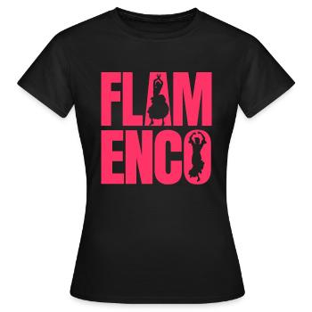 Flamenco - T-shirt Femme - noir - Devant - AI Model Female 172 dark (172cm)