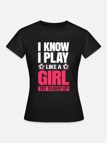 Frauenfußball - Frauen T-Shirt - Schwarz