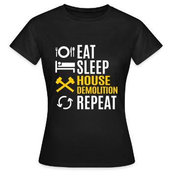 Cadeau de rénovation de destruction de maison - T-shirt Femme - noir - Devant - AI Model Female 172 dark (172cm)