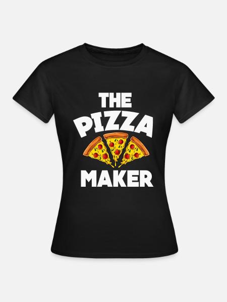Pizza - Frauen T-Shirt - Schwarz