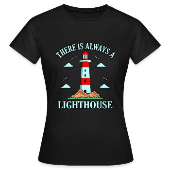 Phare - T-shirt Femme - noir - Devant - AI Model Female 172 dark (172cm)