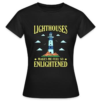 Phare - T-shirt Femme - noir - Devant - AI Model Female 172 dark (172cm)