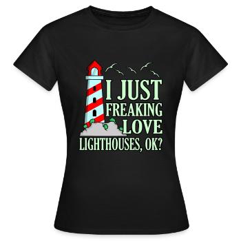 Phare - T-shirt Femme - noir - Devant - AI Model Female 172 dark (172cm)