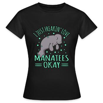 Seekuh - Frauen T-Shirt - Schwarz - Vorne - AI Model Female 172 dark (172cm)