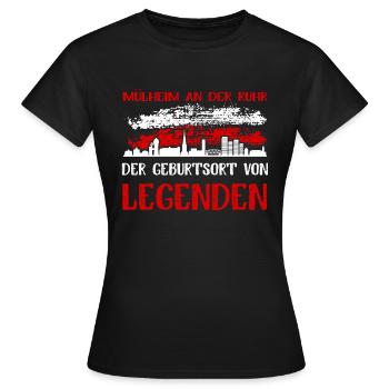 Mülheim An Der Ruhr Der Geburtsort Von Legenden - Frauen T-Shirt - Schwarz - Vorne - AI Model Female 172 dark (172cm)