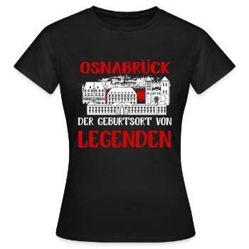 Osnabrück Der Geburtsort Von Legenden - Frauen T-Shirt - Schwarz - Vorne - AI Model Female 172 dark (172cm)