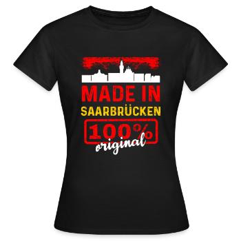 Sarrebruck - T-shirt Femme - noir - Devant - AI Model Female 172 dark (172cm)