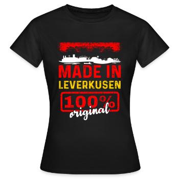 Leverkusen - Frauen T-Shirt - Schwarz - Vorne - AI Model Female 172 dark (172cm)