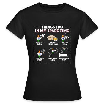 Inde - T-shirt Femme - noir - Devant - AI Model Female 172 dark (172cm)