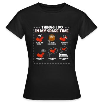 Chine - T-shirt Femme - noir - Devant - AI Model Female 172 dark (172cm)