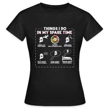 Corée du Sud - T-shirt Femme - noir - Devant - AI Model Female 172 dark (172cm)