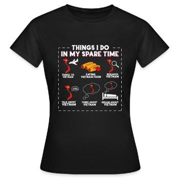 Vietnam - Frauen T-Shirt - Schwarz - Vorne - AI Model Female 172 dark (172cm)