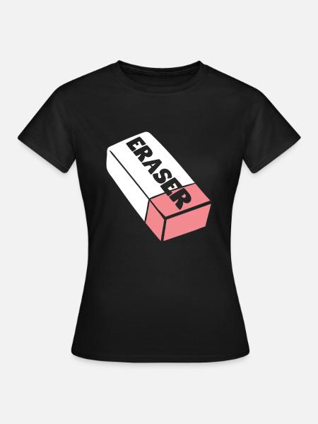 Radiergummi Kostüm - Frauen T-Shirt - Schwarz