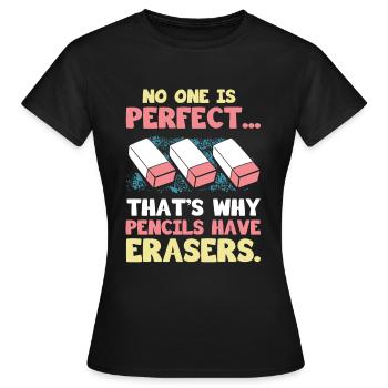 Eraser Costume Gift - Women's T-Shirt - black - Front - AI Model Female 172 dark (172cm)