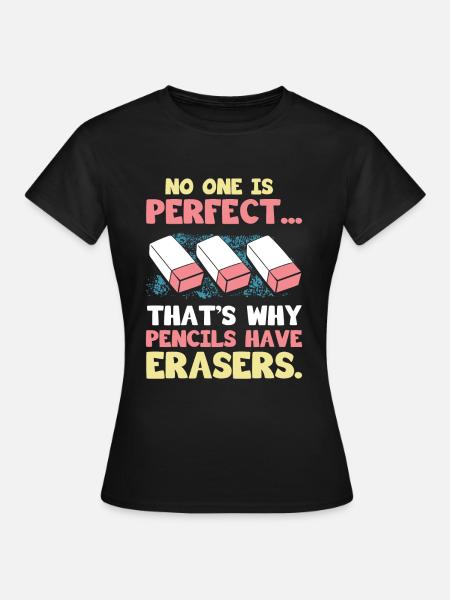 Radiergummi Kostüm Geschenk - Frauen T-Shirt - Schwarz