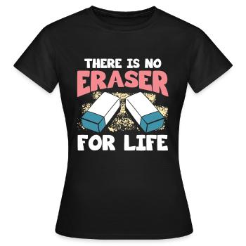 Eraser Costume Gift - Women's T-Shirt - black - Front - AI Model Female 172 dark (172cm)