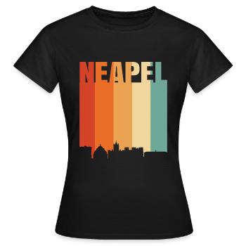 Neapel Italien Skyline - Frauen T-Shirt - Schwarz - Vorne - AI Model Female 172 dark (172cm)