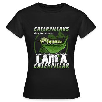 Raupe - Frauen T-Shirt - Schwarz - Vorne - AI Model Female 172 dark (172cm)