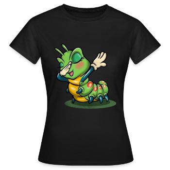 Raupe - Frauen T-Shirt - Schwarz - Vorne - AI Model Female 172 dark (172cm)