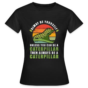Raupe - Frauen T-Shirt - Schwarz - Vorne - AI Model Female 172 dark (172cm)