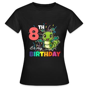 Raupe - Frauen T-Shirt - Schwarz - Vorne - AI Model Female 172 dark (172cm)