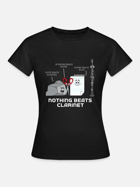 Klarinette - Frauen T-Shirt - Schwarz