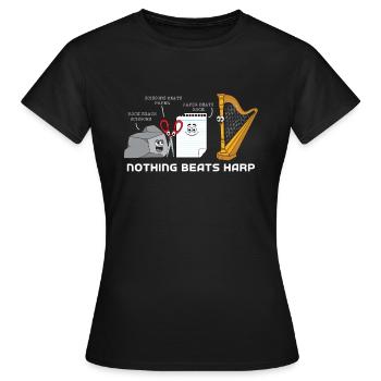 Harpe - T-shirt Femme - noir - Devant - AI Model Female 172 dark (172cm)