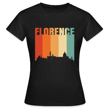 Florenz Italien Skyline - Frauen T-Shirt - Schwarz - Vorne - AI Model Female 172 dark (172cm)