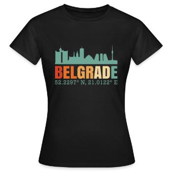 Belgrade Serbie Skyline - T-shirt Femme - noir - Devant - AI Model Female 172 dark (172cm)