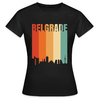 La beauté de Belgrade - T-shirt Femme - noir - Devant - AI Model Female 172 dark (172cm)